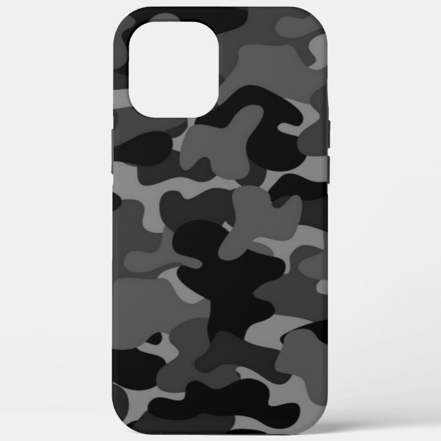 Grey Black Camo Case-Mate iPhone Case (Back)