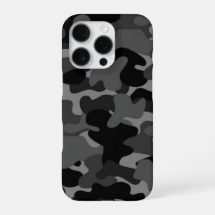 Grey Black Camo iPhone 16 Pro Case