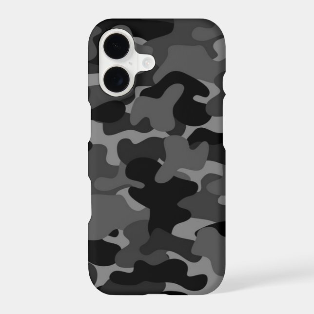 Grey Black Camo iPhone Case (Back)