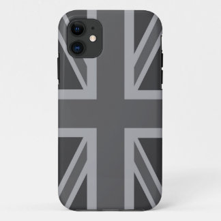 Grey Black Classic Union Jack British(UK) Flag iPhone 11 Case