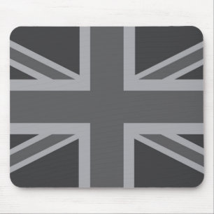 Grey Black Classic Union Jack British(UK) Flag Mouse Mat