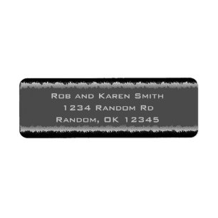 Grey black customisable shredded labels