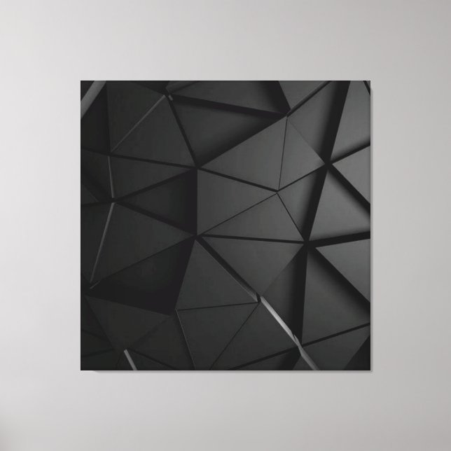 Grey black design    canvas print (Front)