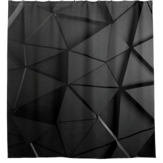 Grey black design  shower curtain