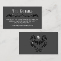 Grey Black Dragon Wings Fantasy Wedding Details
