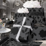 Grey & Black Floral Elegance Wedding  Wrapping Paper<br><div class="desc">A grey and black floral wrapping paper featuring a silhouette of florals against a middle grey solid colour background.</div>