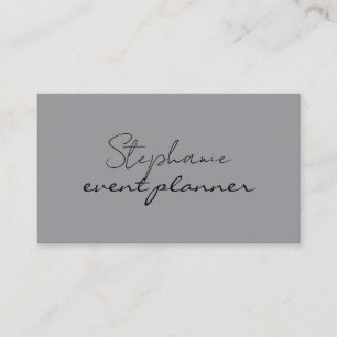 Grey Black Grey Professional Custom Name Stylish Business Card