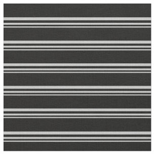Grey & Black Lined/Striped Pattern Fabric