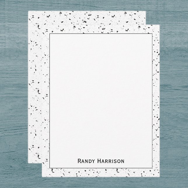 Grey - Black Marble Chips Terrazzo Pattern Frame Card (Creator Uploaded)