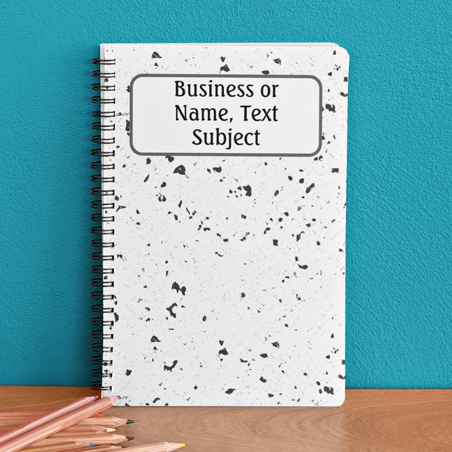 Grey & Black Marble Chips Terrazzo Pattern, Notebook (Creator Uploaded)