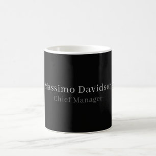 Grey Black Modern Minimalist Simple Serif Font Coffee Mug