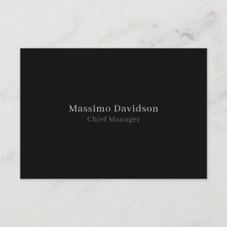 Grey Black Modern Minimalist Simple Serif Font Enclosure Card