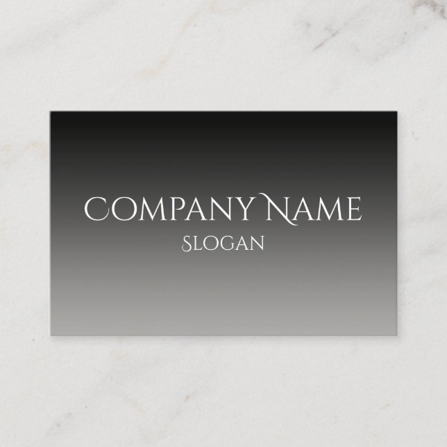Grey Black Ombre Business Card (Front)