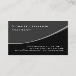 Grey Black Pattern Trendy Business Card