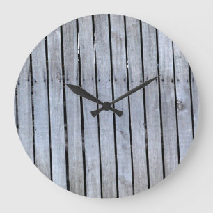 Grey & Black Round (Large) Wall Clock