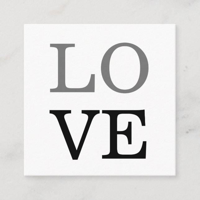 Grey Black Script Love Wedding  Enclosure Card (Front)