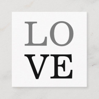 Grey Black Script Love Wedding Enclosure Card