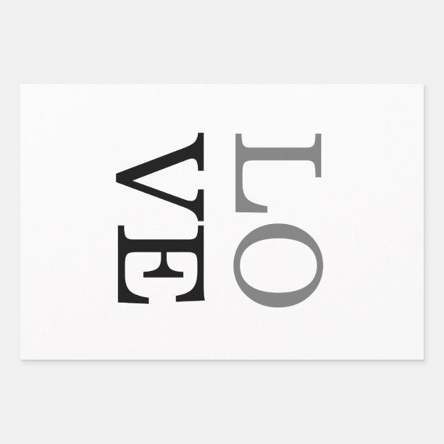 Grey Black Script Love Wedding  Wrapping Paper Sheet (Front)