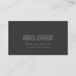 Grey Black Shadow Makeup Artist Business Card