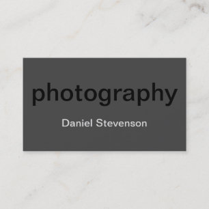 Grey Black Standard Photography Business Card