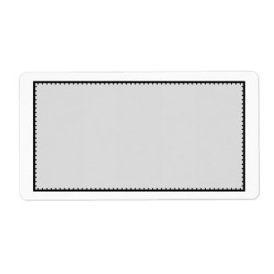 Grey Black Stitched Border Shipping Address Label