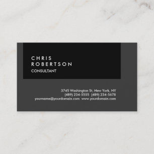 Grey Black Stripe Creative Business Card