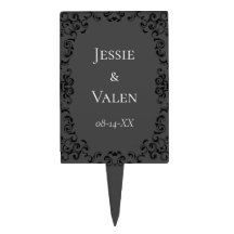 Grey & Black Swirl Gothic Wedding