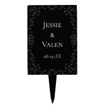 Grey Black Swirl Gothic Wedding