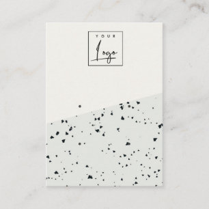 Grey Black Terrazzo Texture 2 Stud Earring Display Business Card
