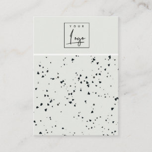 Grey Black Terrazzo Texture 2 Stud Earring Display Business Card