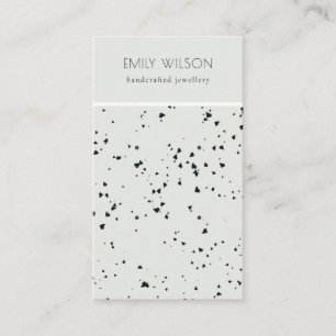 Grey Black Terrazzo Texture Earring Stud Display Business Card