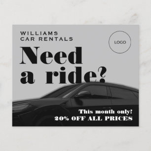 Grey black tone elegant automotive flyer