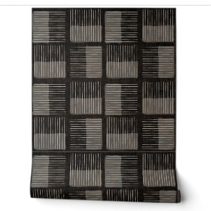 Grey Black Wallpaper Retro Mid Century Modern