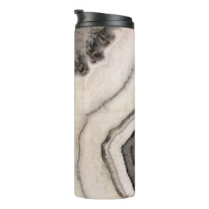 Grey black white agate gemstone thermal tumbler