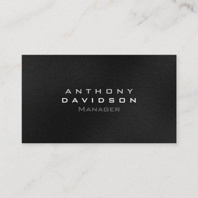 Grey Black White Modern Clear Business Card (Front)