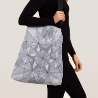 Grey black white Mosaic Triangle retro Pattern