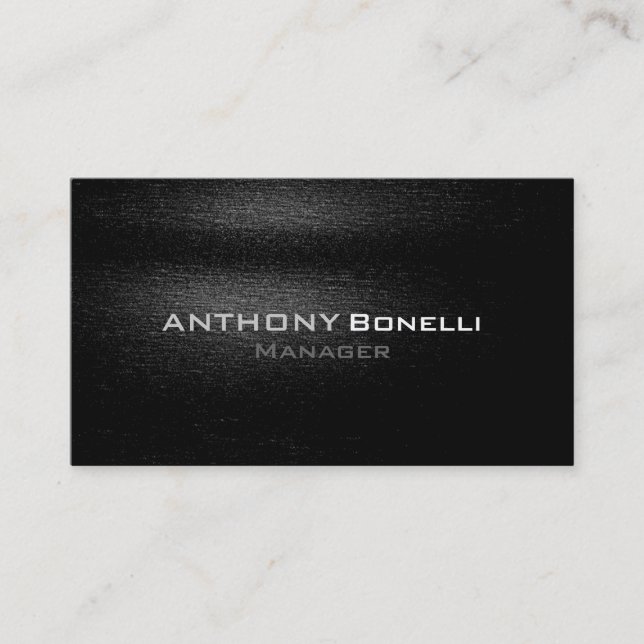 Grey Black White Pattern Business Card (Front)