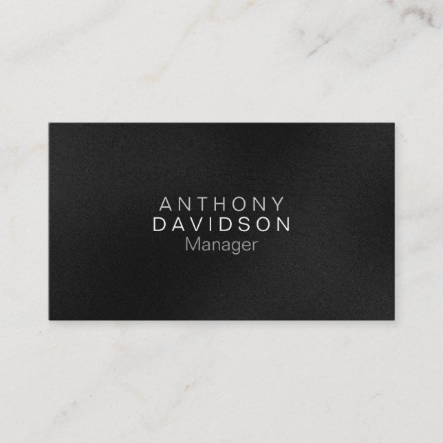 Grey Black White Pattern Business Card (Front)