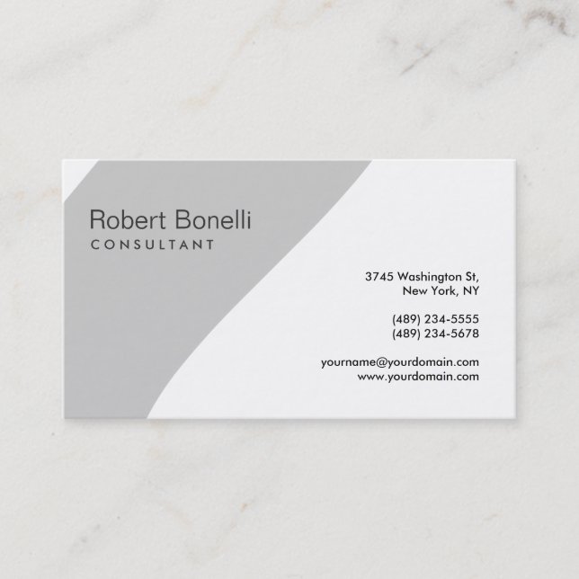 Grey Black White Pattern Business Card (Front)