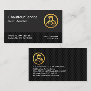 Grey Black Wire Mesh Layers Driving Business Card