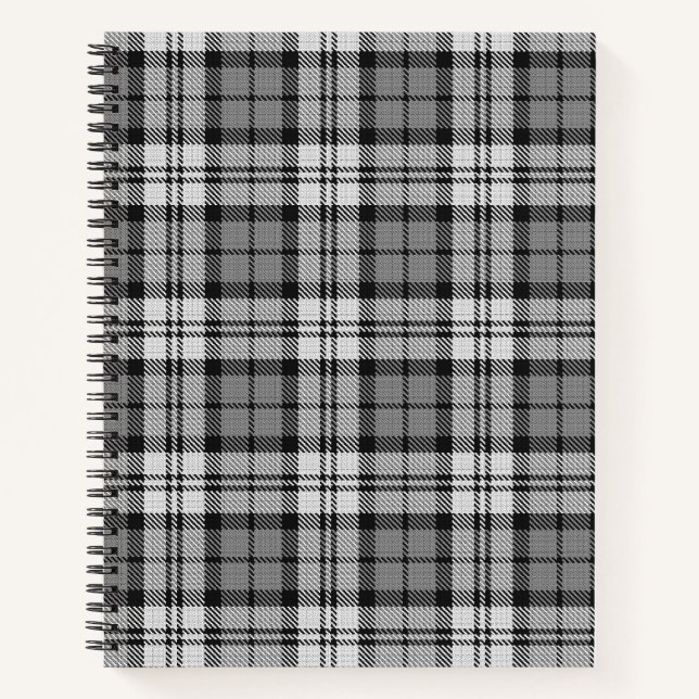  Grey Blackwatch Tartan Plaid Design  Notebook (Front)
