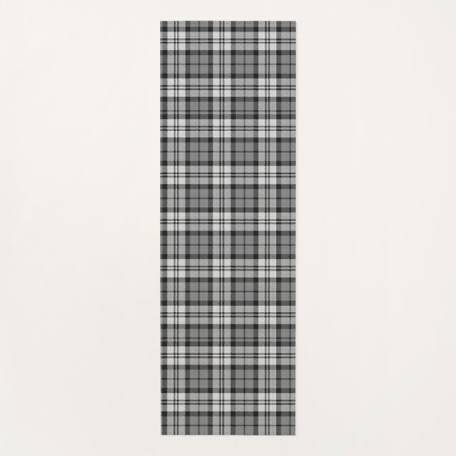  Grey Blackwatch Tartan Plaid Design  Yoga Mat (Front)