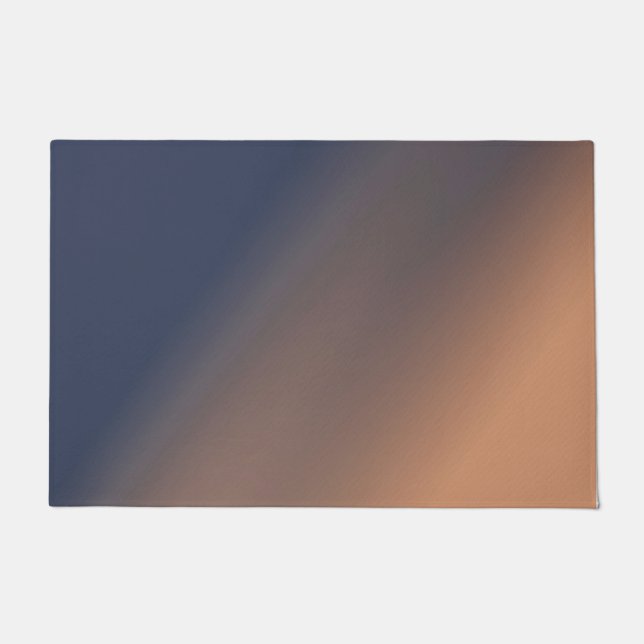 Grey-blue and beige gradient.  doormat (Front)