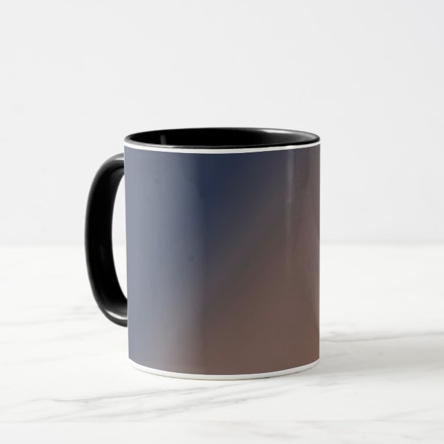Grey-blue and beige gradient.  mug (Front Left)