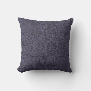 Grey-blue and Black African Mud Cloth Style Cushion