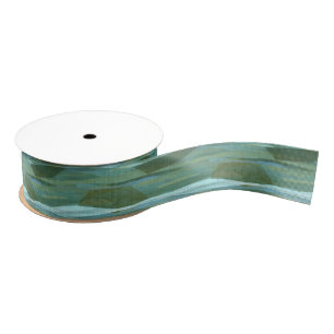 grey blue and green abstract  grosgrain ribbon