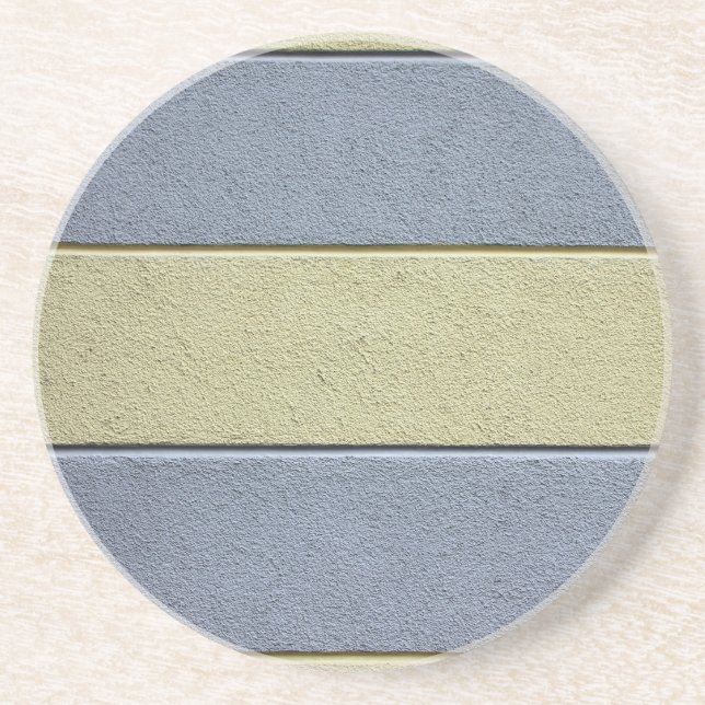 Grey Blue and Tan Yellow Coaster (Front)