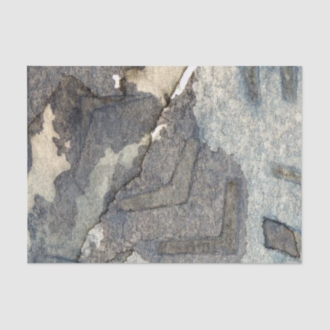 grey-blue background watercolor 2 tissue paper (Front)