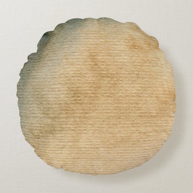 grey-blue background watercolor 7 round cushion (Front)