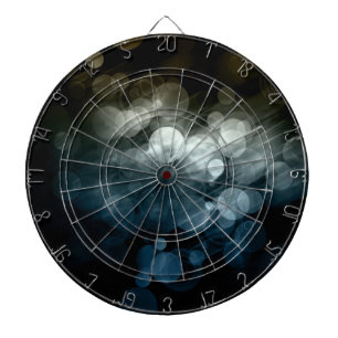 Grey & Blue Bokeh Pattern Design Dartboard